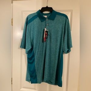 NWT szL Grandslam heathered teal golf ⛳️ shirt